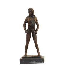 Música Decor Bronze Estátua Pop Star Michael Bronze Escultura Tpy-854